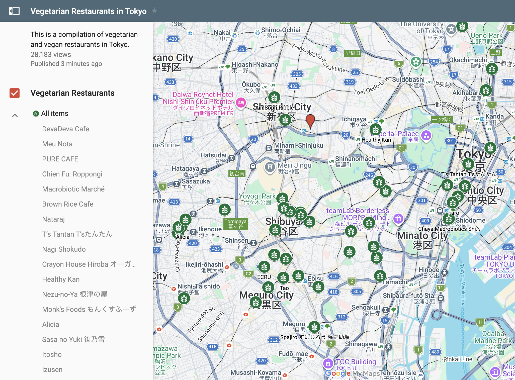 Vegan and Vegetarian Tokyo